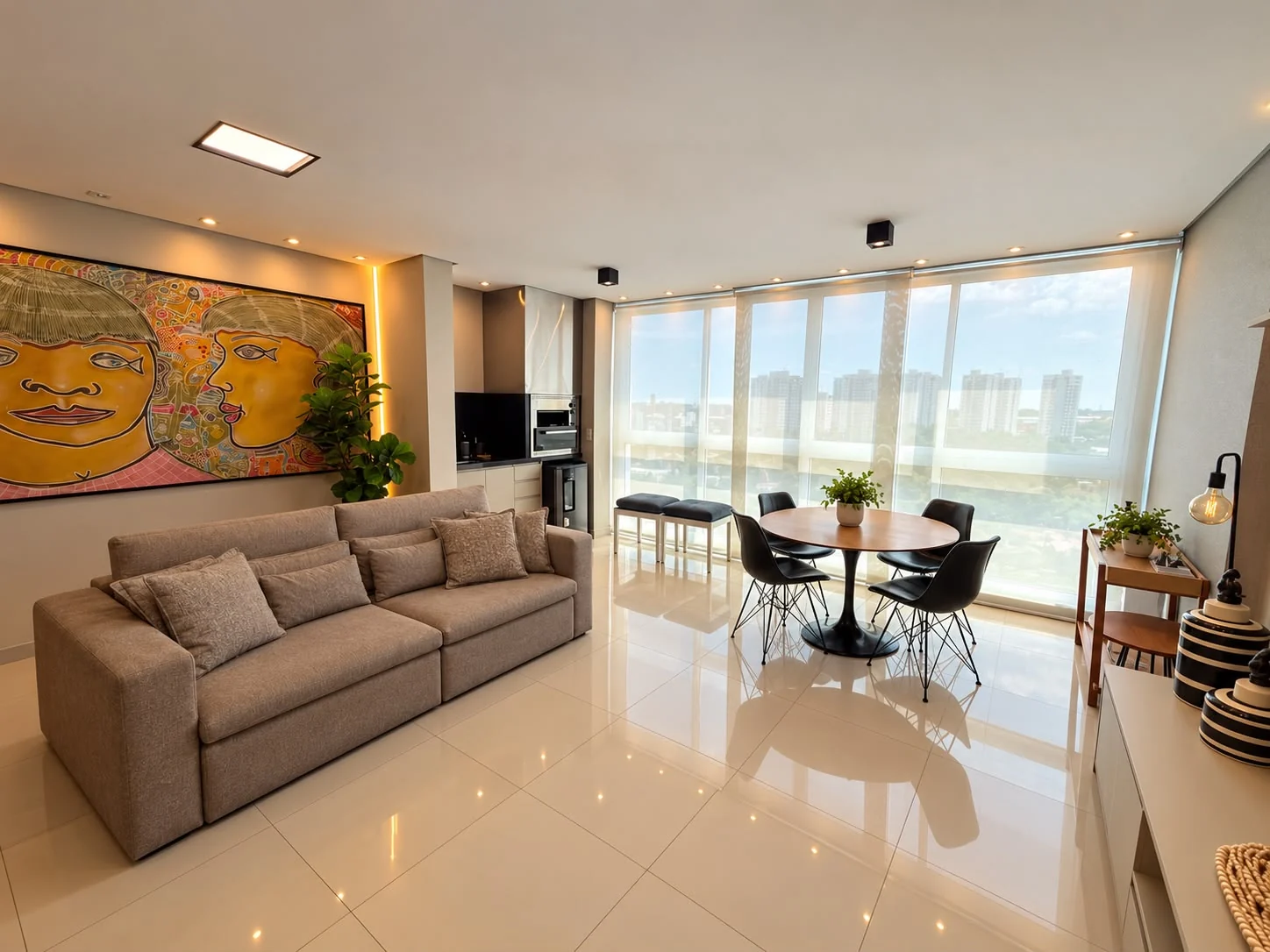 Sala de estar e jantar